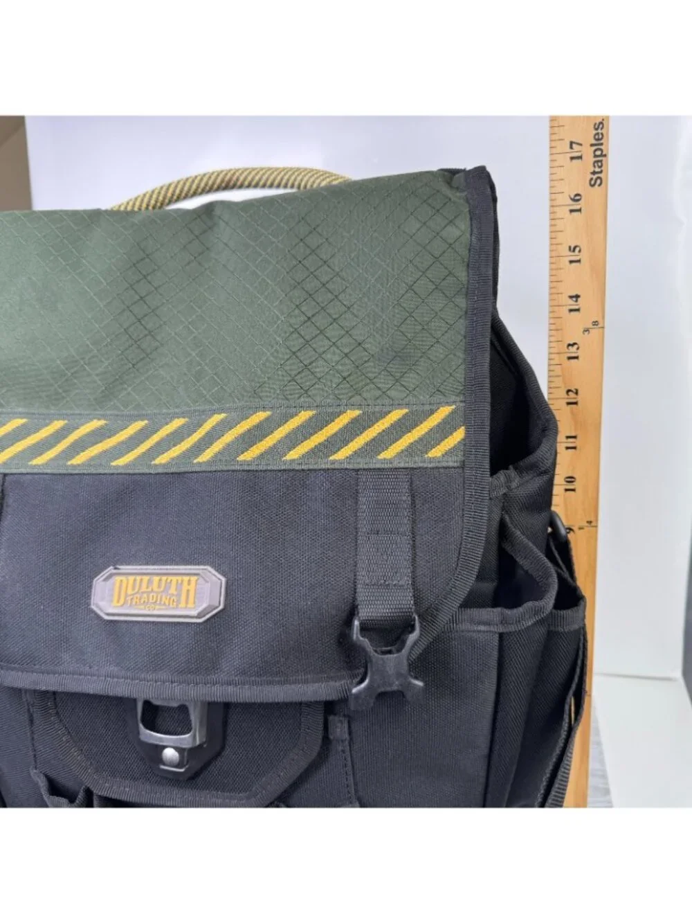 Duluth Trading Messenger Tool Bag Cab Commander 2 Utility Work Ripstop Canvas